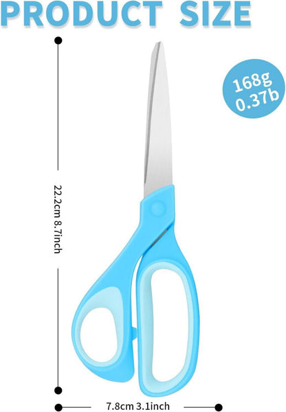 Linkshänder-Schere 22,9 cm Edelstahl weicher Griff Zuhause Schule Büro 2 Stück