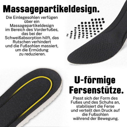 2er Pack Sport Einlegesohlen Schuhe Dämpfung Atmungsaktiv Gr. 40-41