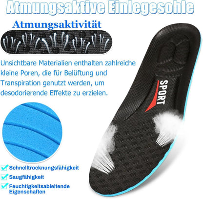 Memory Foam Einlegesohlen 2 Paar für Arbeit & Laufschuhe EU 39-41