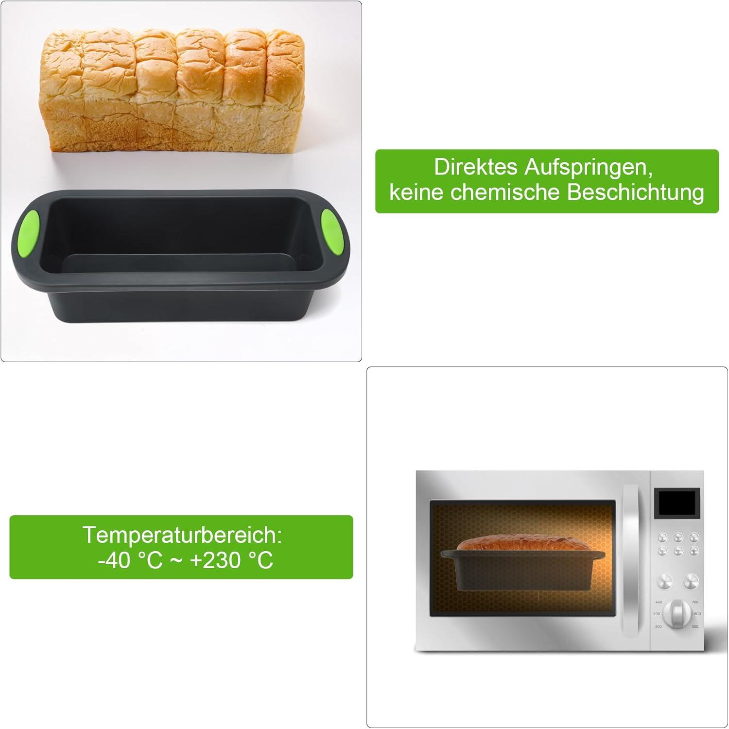 Silikon Brotbackform Kastenform Antihaft Backform BPA-frei 28x12cm