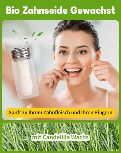 Nachhaltige Dental Floss Zahnseide 2x30m Natur Minze Vegan Öko