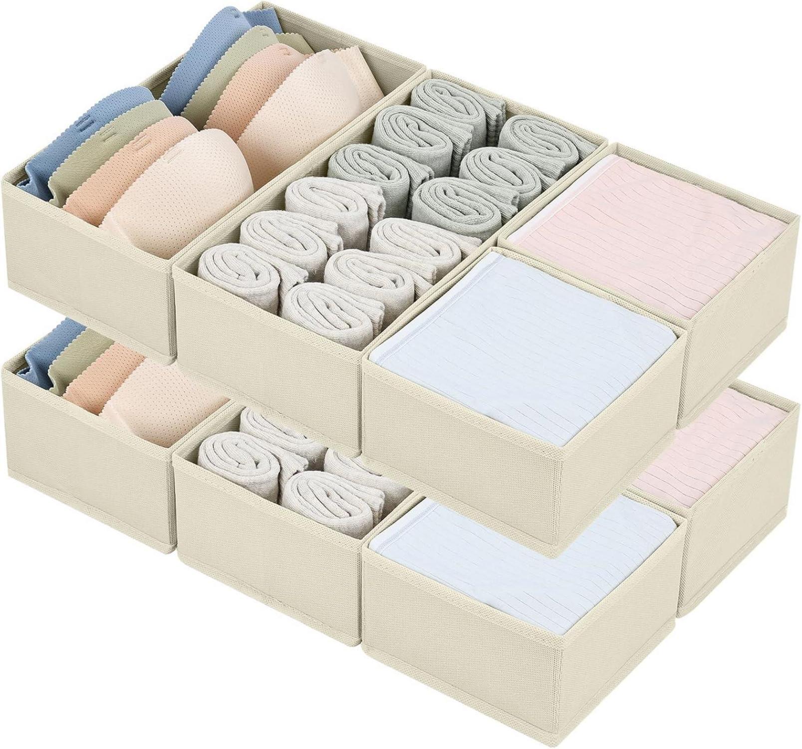 Schubladen Organizer Set für Kleiderschränke, Faltbare