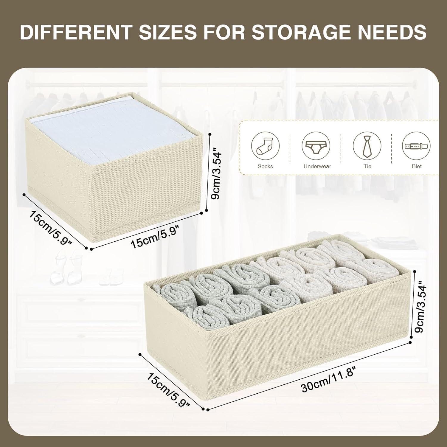 Schubladen Organizer Set für Kleiderschränke, Faltbare