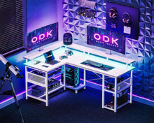 ODK Gaming Tisch LED Beleuchtung Steckdosen USB