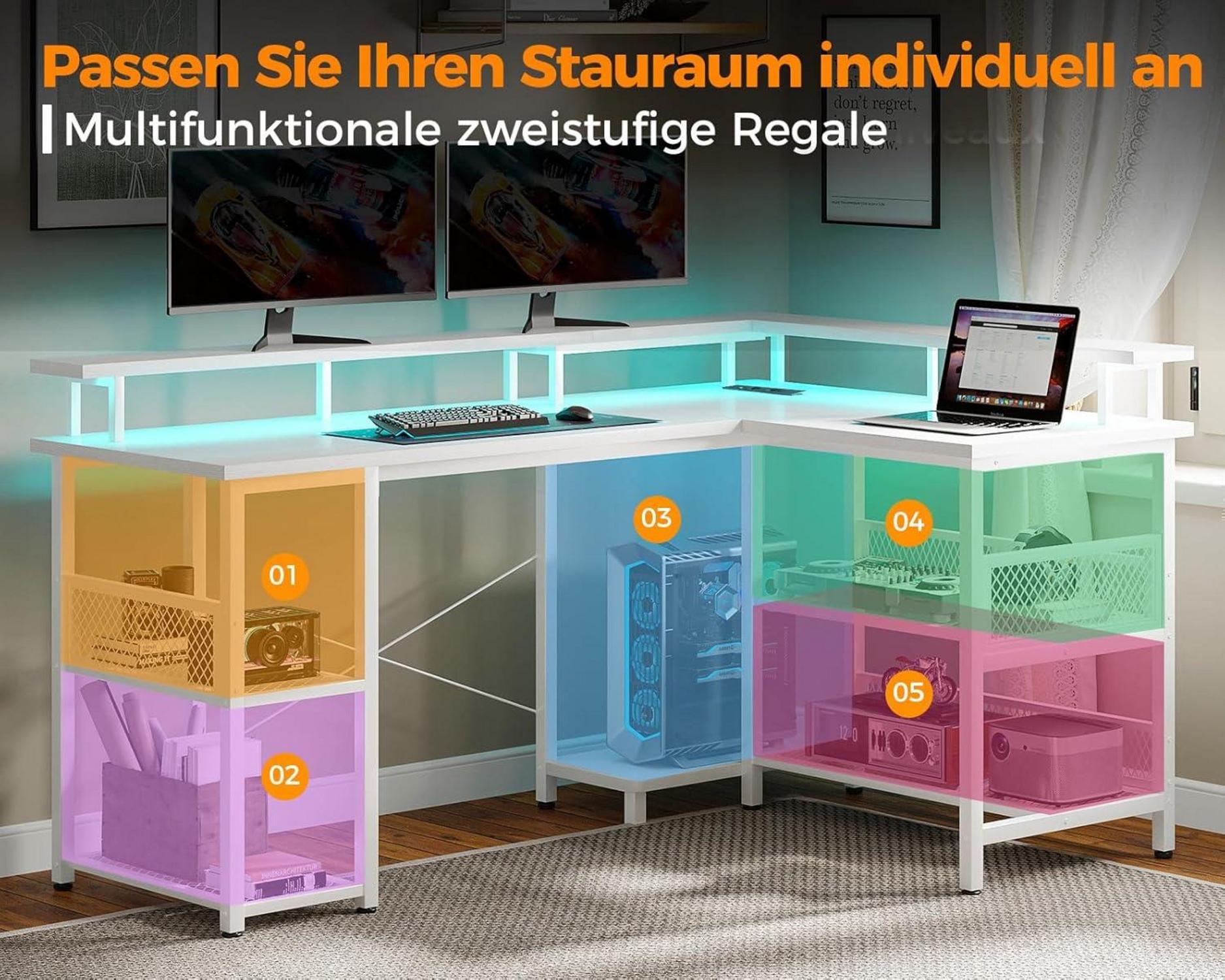 Gaming Schreibtisch LED