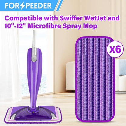 6er Pack Wiederverwendbare Mikrofaser Wischpads für Swiffer