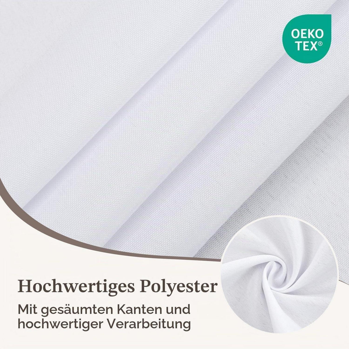 Runde Tischdecke weiß 180cm – abwaschbar & wasserabweisend