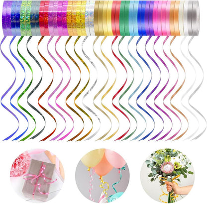 44er Set Ringelband Geschenkband 5MM X 10M - Florist Deko Luftballon