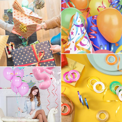 44er Set Ringelband Geschenkband 5MM x 10M für Luftballons Deko