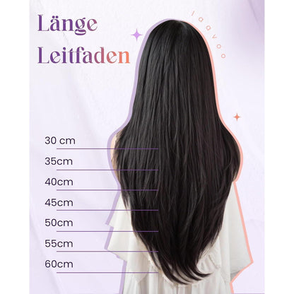 Echthaar Tressen Blond Highlights 55cm - Zum Einnähen