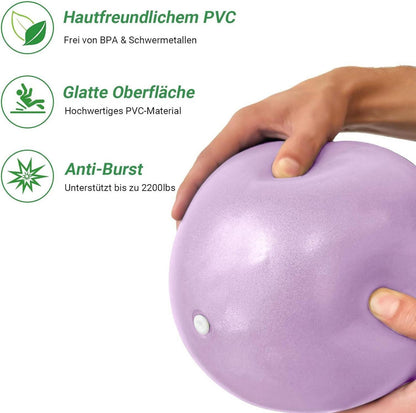 Kleiner Gymnastikball 25cm Yoga Ball Anti-Burst Mauve