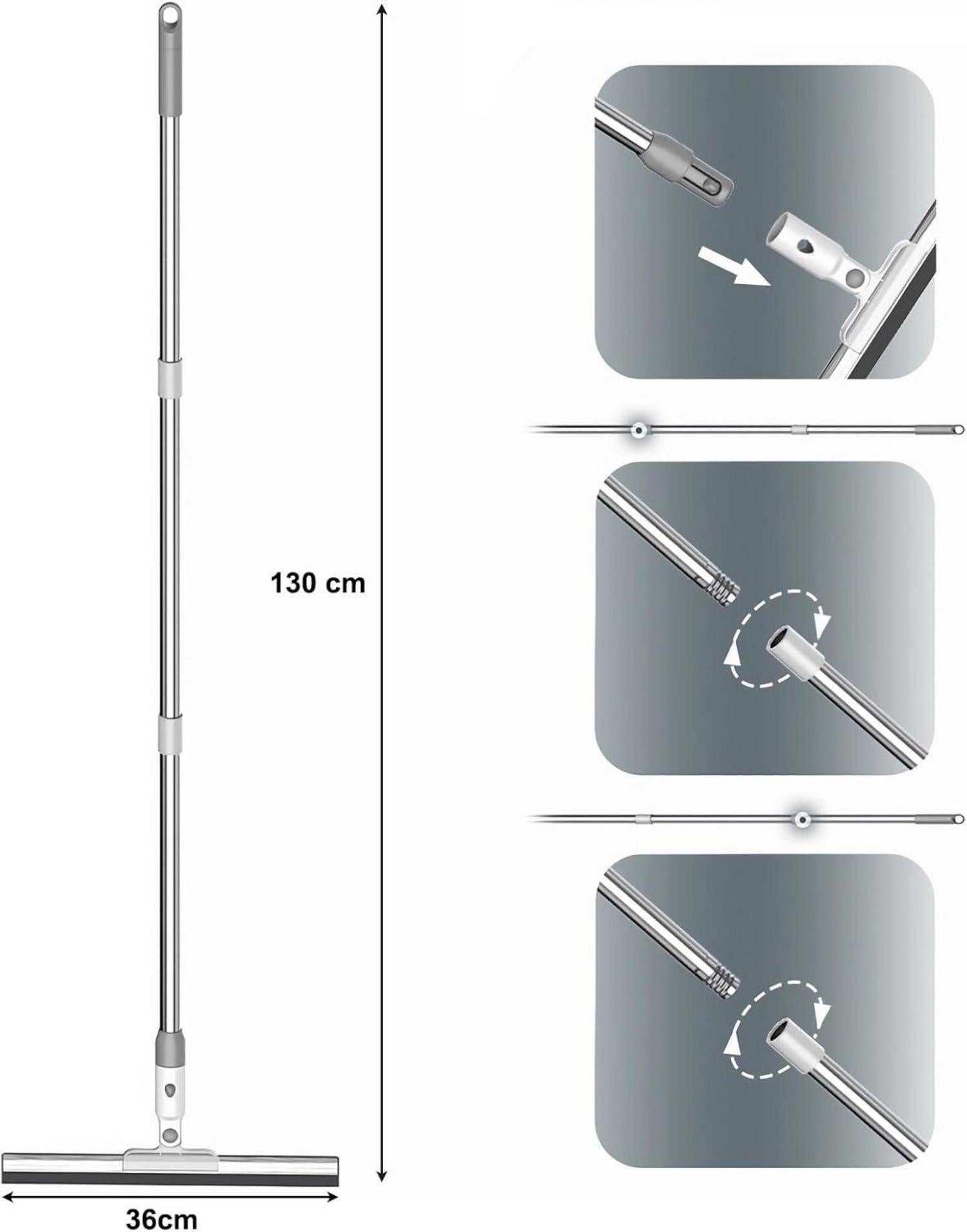 Duschabzieher Gummilippe 130cm Segmentiertes Design Wasserschieber