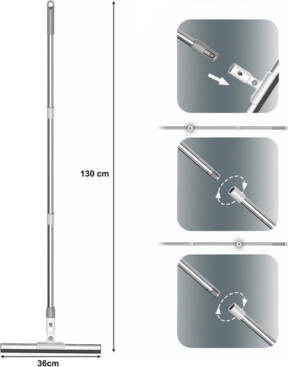 Duschabzieher Gummilippe 130cm Segmentiertes Design Wasserschieber