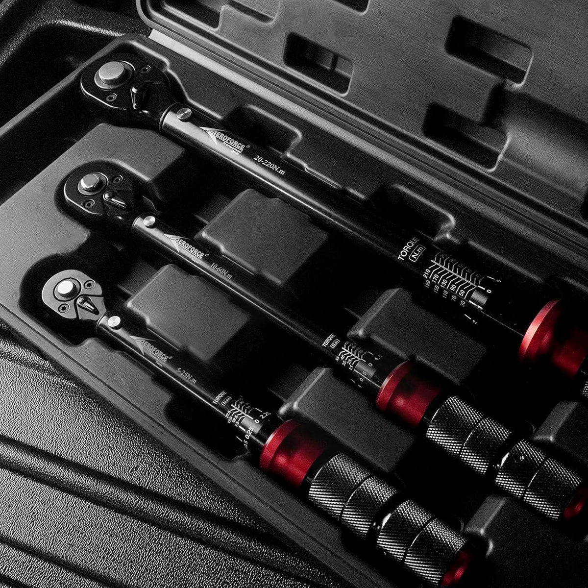 Drehmomentschlüssel Set 3-teilig 1/4" 3/8" 1/2" 5-25Nm 10-60Nm 20-220Nm