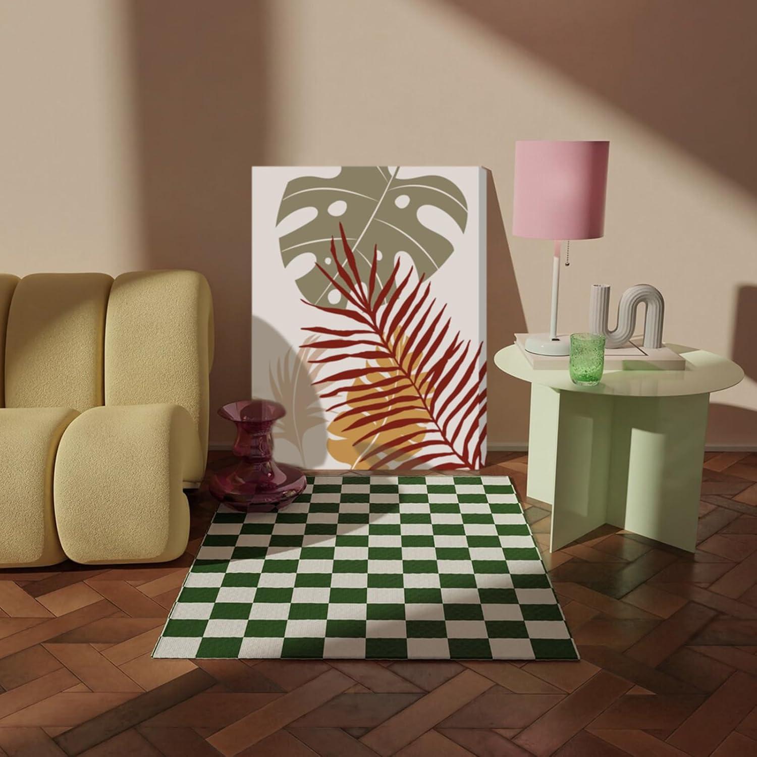 Boho Botanisch Bilder Salbeigrün Rotbraun Orange Abstract Blätter