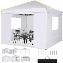 Faltpavillon 3x3m Wasserdicht Stabil mit Seitenwänden Anti-UV