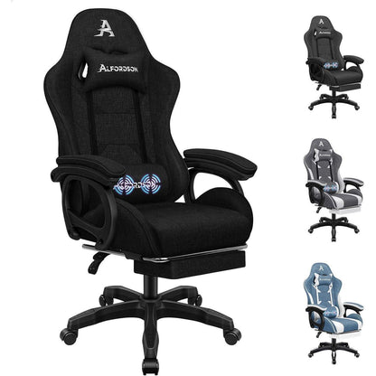 ALFORDSON Ergonomischer Bürostuhl Schwarz Massage