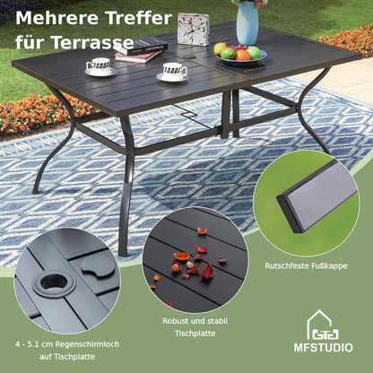 Rattan Gartenmöbel Set mit Verstellbarem
