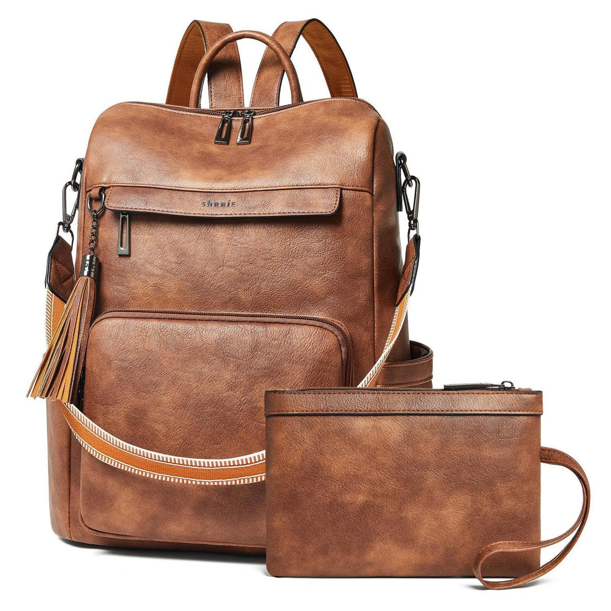 Rucksack Damen Laptopfach 15,6 Zoll Wasserdicht Business in Lederoptik