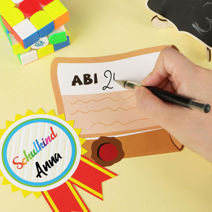 Einschulung Fotobox Accessoires mit Fotorahmen und 20 Foto Requisiten
