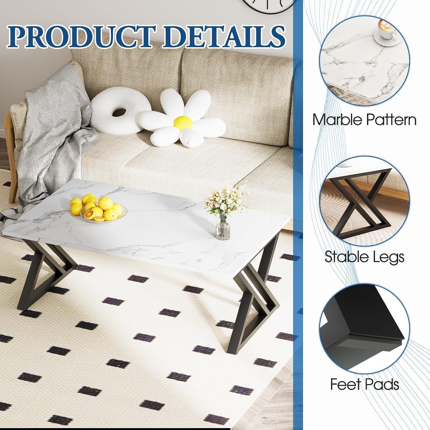 Couchtisch modernes offenes Design schwarz 100x40x45cm