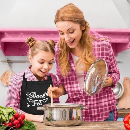 FUKPO Kinderschürze Mädchen Baumwolle Schule Kochen Malen Back Grillschürze