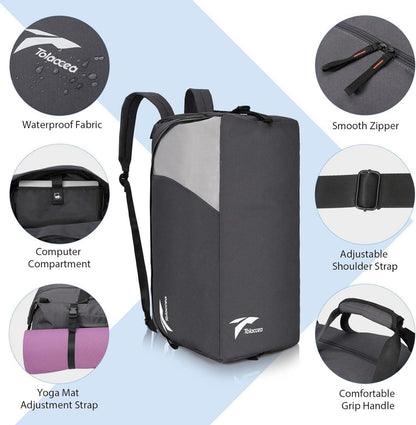 Große Sporttasche Rucksack 54L mit Schuhfach Nassfach Laptopfach