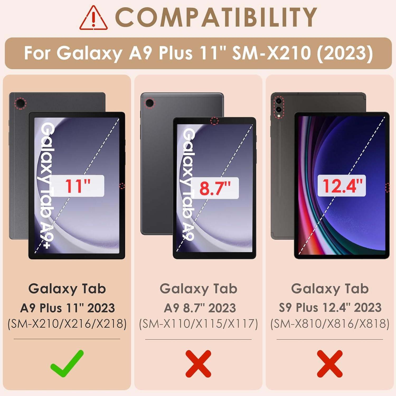 Silikon Hülle Samsung Galaxy Tab A9 Plus 11 Zoll Schwarz