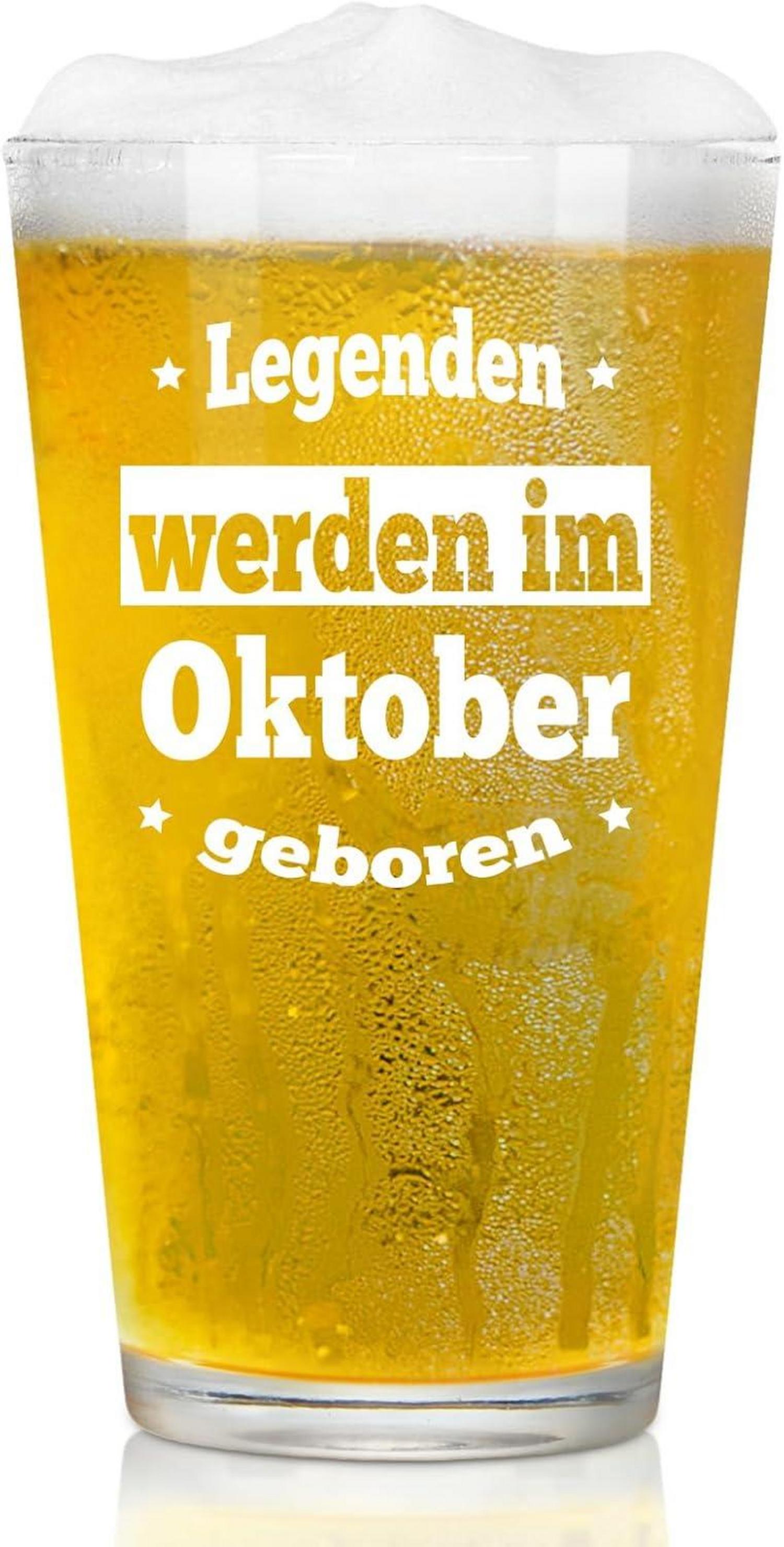 Geburtstagsgeschenk Bierglas Männer Oktober Lustige Papa Opa 15oz