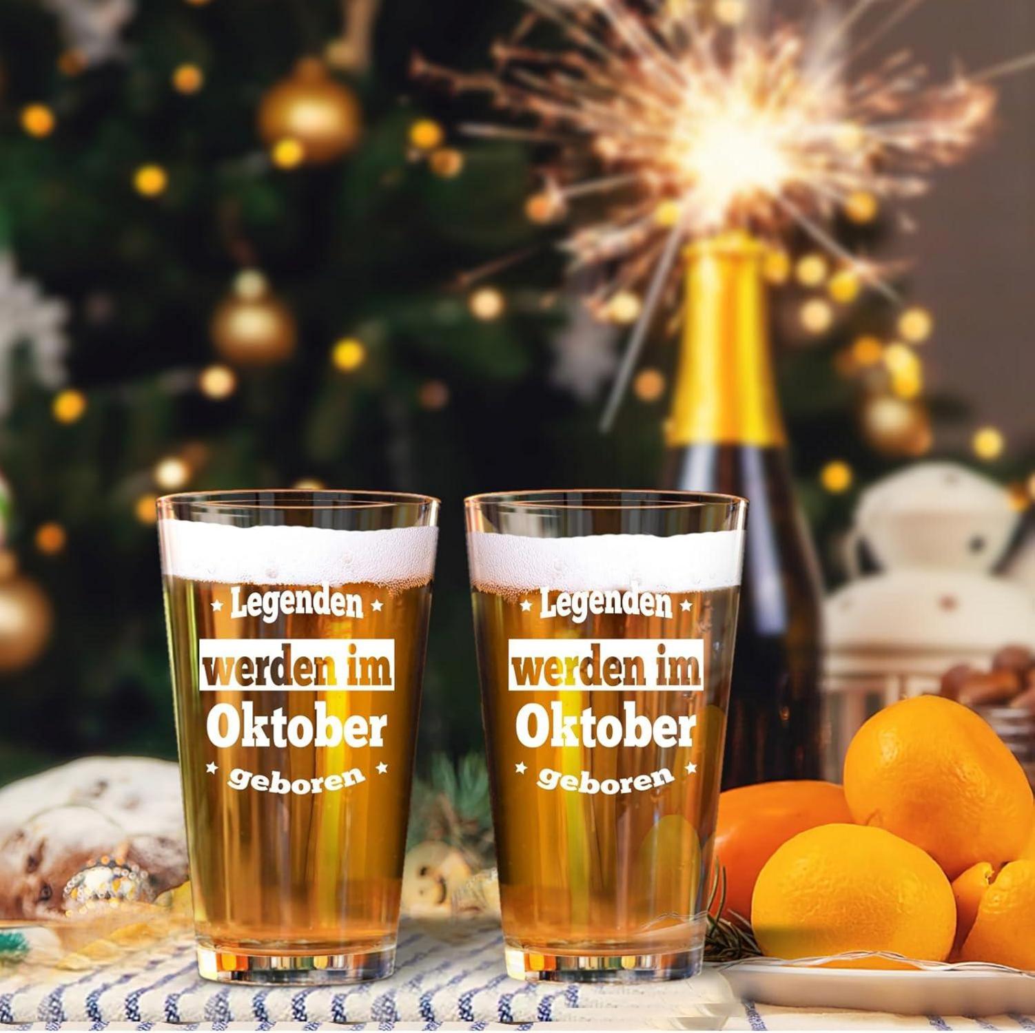 Geburtstagsgeschenk Bierglas Männer Oktober Lustige Papa Opa 15oz