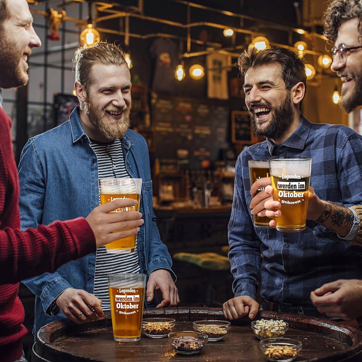 Bierglas Geschenk Männer Geburtstag Oktober Legendär 15oz