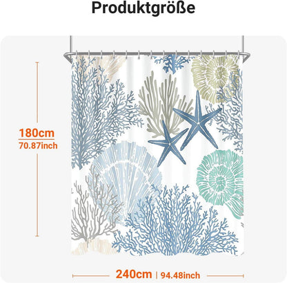 Duschvorhang 240x180cm Unterwasseralgen Antischimmel Badezimmer