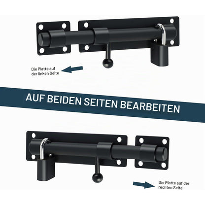 Edelstahl Türriegel mit Vorhängeschloss – 180mm Abschließbar