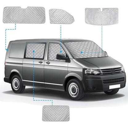 VW T5 T6 Kombi Sonnenblende Set | 6-teilig, Verdunkelung