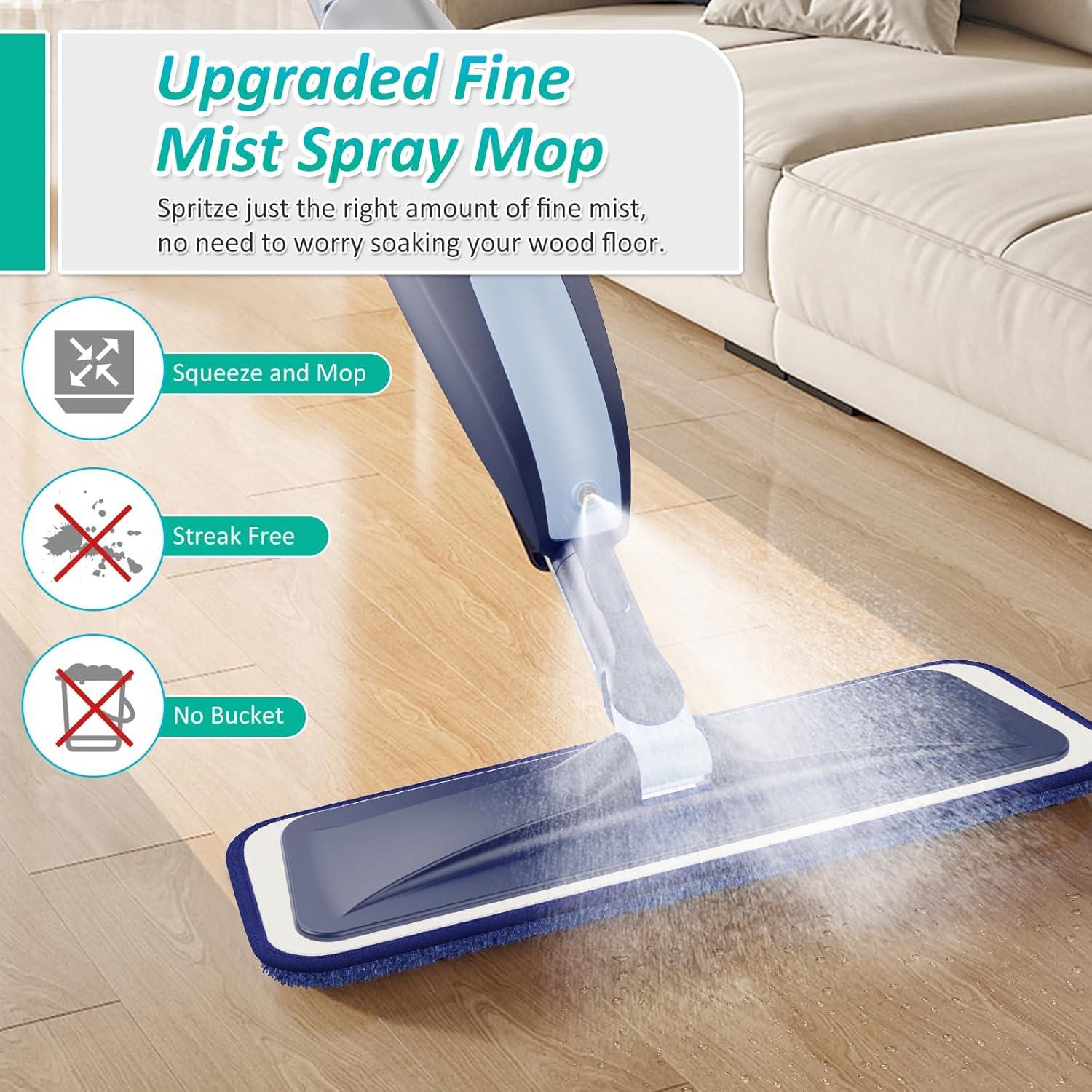 Sprühwischer Bodenmopp mit saugfähigen Mikrofaserpads