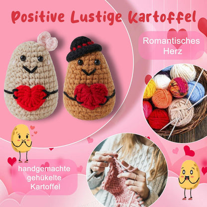 Positive Kartoffel Puppe Set für Paare Weiß Braun