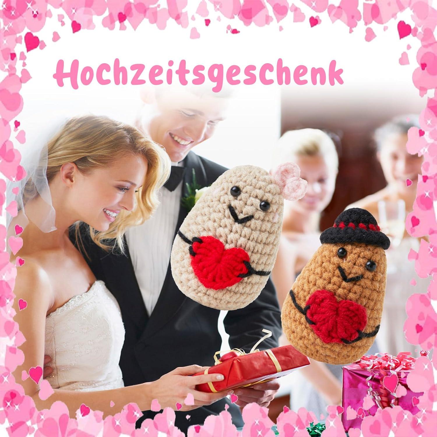 TwoduYoo Pocket Hug Positive Kartoffel Puppe Set für Paare, Hochzeit, Valentinstag