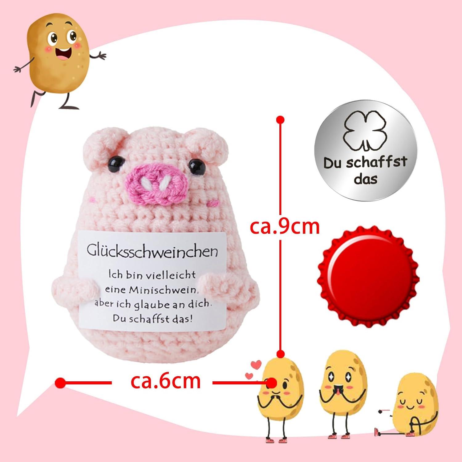 Glücksbringer Kartoffel Pocket Hug in Rosa