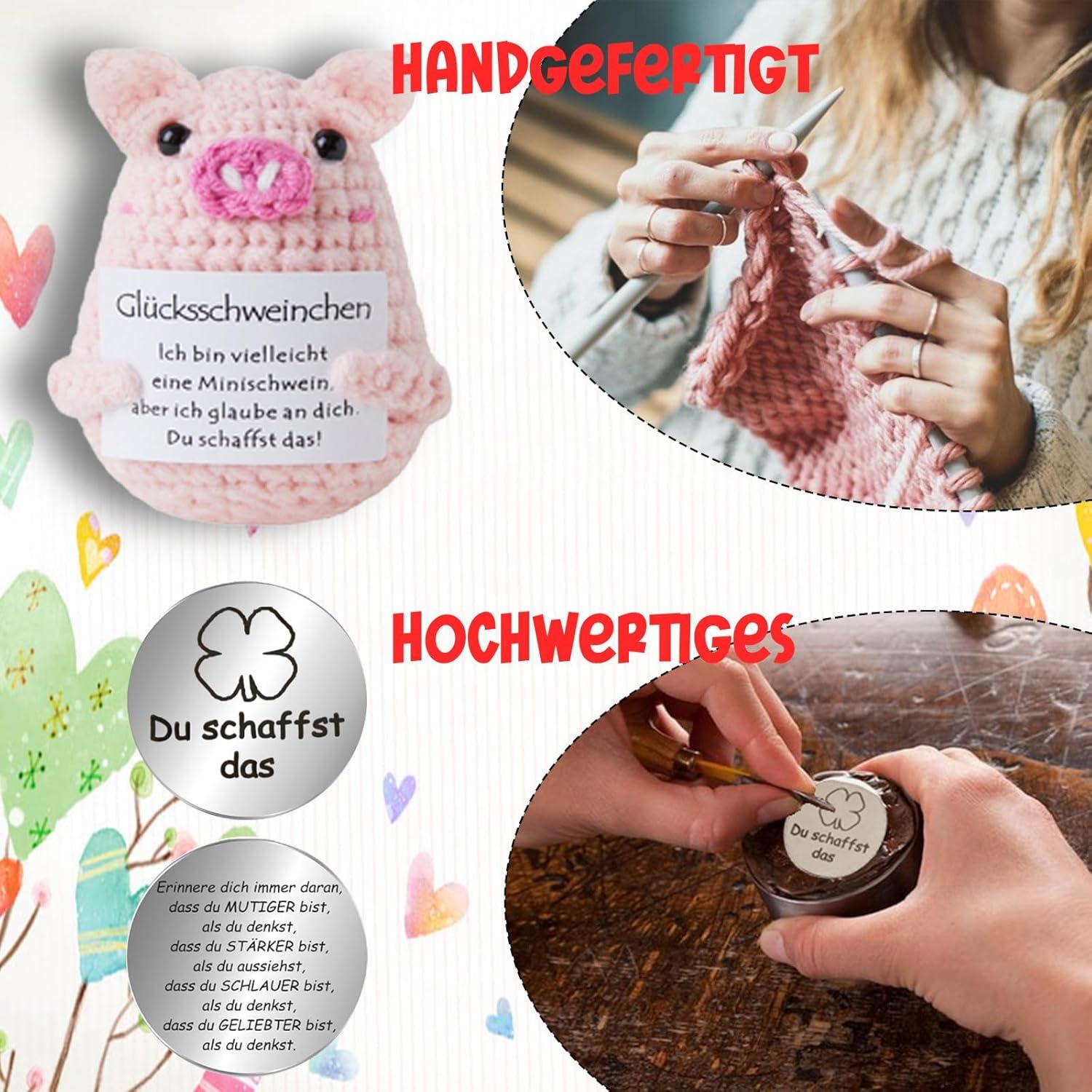 Positive Pocket Hug Kartoffel Puppe Mutmacher Gute Besserung Geschenk Rosa