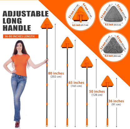 Wandwischer 180° zusammenklappbar Bodenleisten Orange