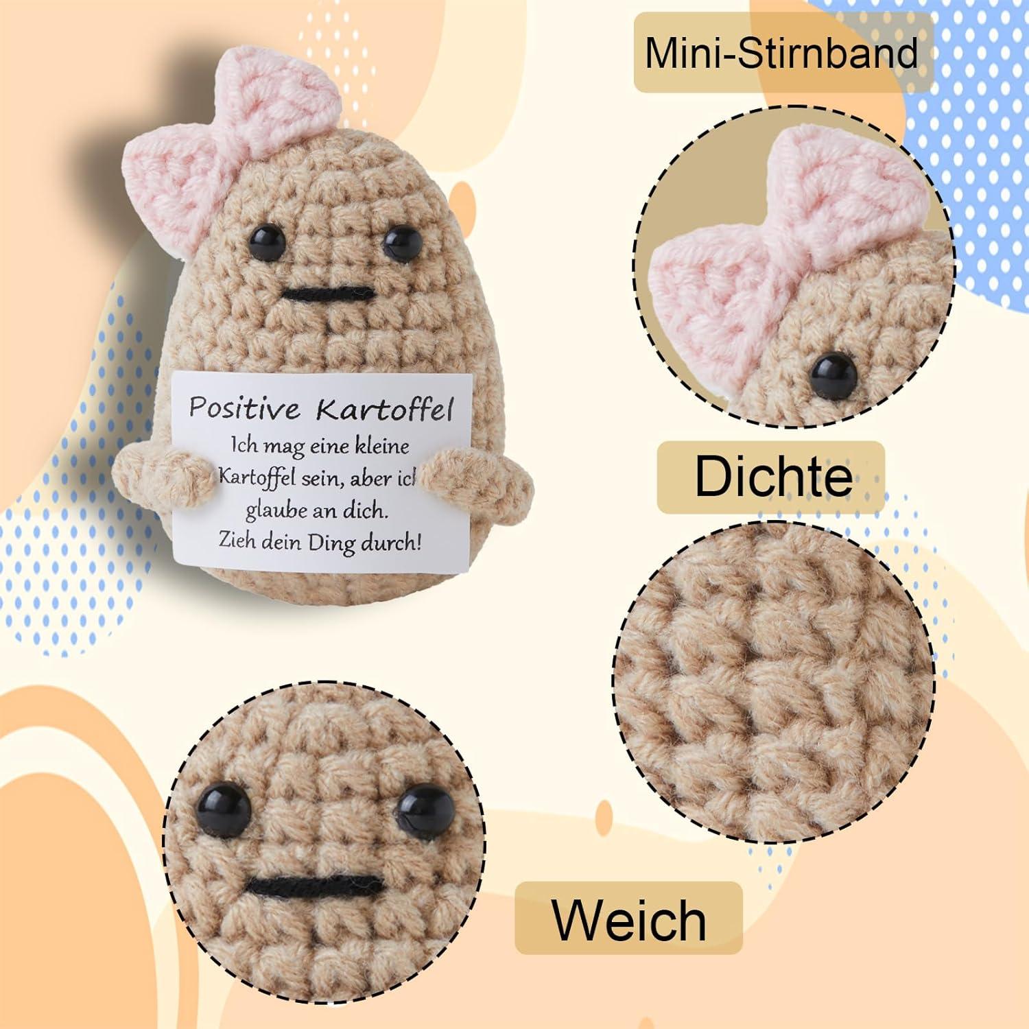 Handgefertigte Positive Kartoffel Puppe Glücksbringer 9cm