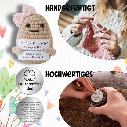 Positive Kartoffel Puppe Glücksbringer Mutmacher Gute Besserung Geschenk 9cm Hellbraun