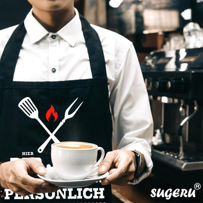 Kochschürze Herren mit 2 Taschen | Wasserdicht Kitchen Apron