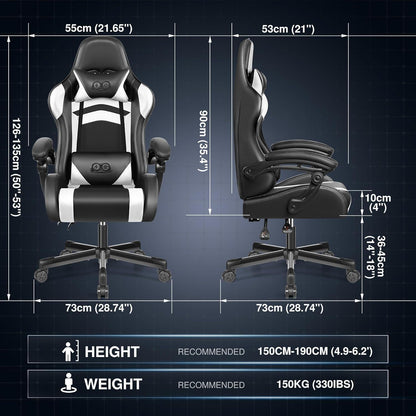 OneGame Ergonomischer Gaming Stuhl, höhenverstellbar, Racing