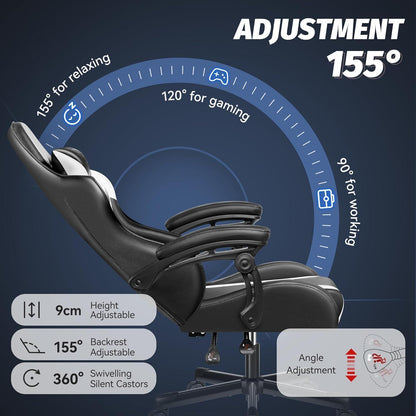 OneGame Ergonomischer Gaming Stuhl, höhenverstellbar, Racing