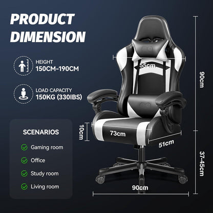 OneGame Ergonomischer Gaming Stuhl, höhenverstellbar, Racing