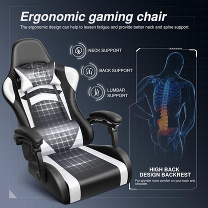 Ergonomischer Gaming Stuhl mit Kopf- und