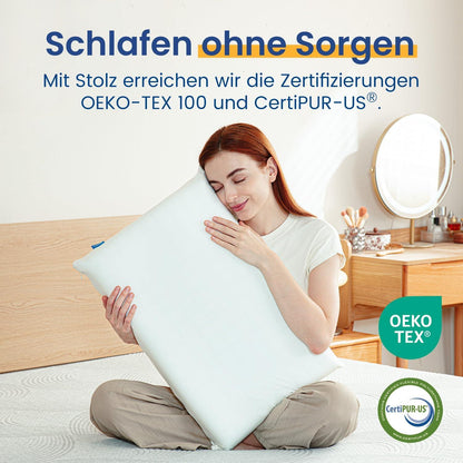 Ergonomisches Memory Foam Nackenstützkissen, Höhenverstellbar, Waschbarer Bezug