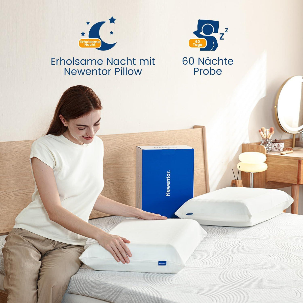 Ergonomisches Nackenstützkissen Memory Foam Höhenverstellbar