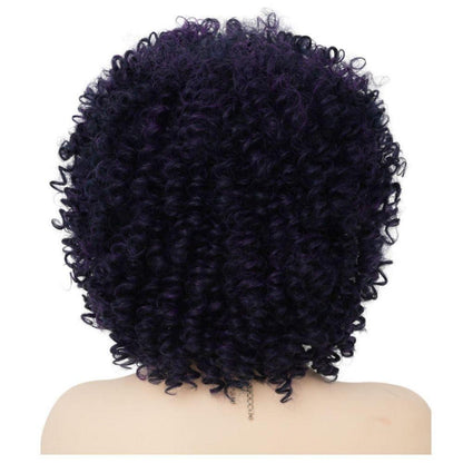 Afro Lila Locken Perücke – Synthetisch & Hitzebeständig